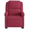 Fauteuil inclinable électrique rouge bordeaux velours