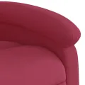 Fauteuil inclinable électrique rouge bordeaux velours