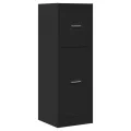 Armoire d'apothicaire noir 40x41x118 cm bois d'ingénierie