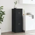 Armoire d'apothicaire noir 40x41x118 cm bois d'ingénierie