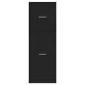Armoire d'apothicaire noir 40x41x118 cm bois d'ingénierie