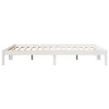 Cadre de lit extra long sans matelas 160x210 cm bois massif pin