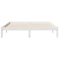 Cadre de lit extra long sans matelas 140x220 cm bois massif pin