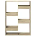 Bibliothèque chêne sonoma 100x33x135 cm bois d'ingénierie