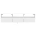 Meuble TV mural avec LED blanc 180x31x45 cm