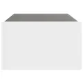 Table basse avec LED infini blanc 90x50x30 cm