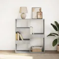 Bibliothèque/Séparateur de pièce gris béton 100x33x115 cm