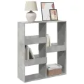 Bibliothèque/Séparateur de pièce gris béton 100x33x115 cm