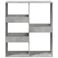 Bibliothèque/Séparateur de pièce gris béton 100x33x115 cm