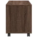 Armoire roulante chêne marron 72x33x42,5 cm bois d'ingénierie
