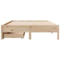 Cadre de lit sans matelas 140x190 cm bois de pin massif