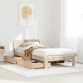 Cadre de lit sans matelas 90x190 cm bois de pin massif