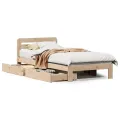 Cadre de lit sans matelas 90x190 cm bois de pin massif