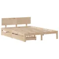 Cadre de lit avec tiroirs sans matelas 120x200 cm