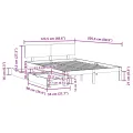 Cadre de lit avec tiroirs sans matelas 120x200 cm