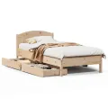 Cadre de lit sans matelas 75x190 cm bois de pin massif