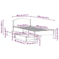 Cadre de lit sans matelas 75x190 cm bois de pin massif