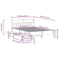 Cadre de lit sans matelas blanc 140x190 cm bois de pin massif