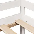Lit de jour et tiroirs sans matelas blanc 90x190 cm bois massif