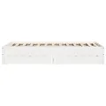 Cadre de lit sans matelas blanc 120x190 cm bois de pin massif