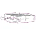 Cadre de lit sans matelas blanc 120x190 cm bois de pin massif