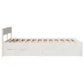 Cadre de lit sans matelas blanc 140x190 cm bois de pin massif