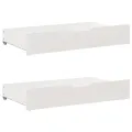 Cadre de lit sans matelas blanc 75x190 cm bois de pin massif