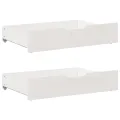 Cadre de lit sans matelas blanc 75x190 cm bois de pin massif