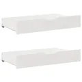 Cadre de lit avec tiroirs sans matelas blanc 140x200 cm