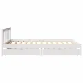 Cadre de lit sans matelas blanc 120x190 cm bois de pin massif