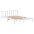 Cadre de lit sans matelas blanc 120x190 cm bois de pin massif