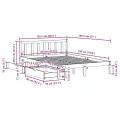 Cadre de lit sans matelas blanc 120x190 cm bois de pin massif
