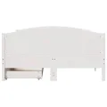 Cadre de lit sans matelas blanc 140x190 cm bois de pin massif