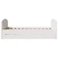 Cadre de lit sans matelas blanc 140x190 cm bois de pin massif