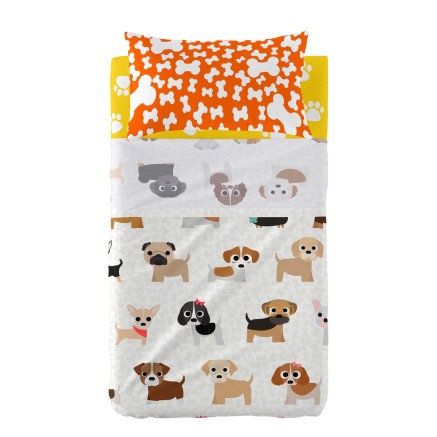 Jeu de draps pour berceau HappyFriday Multicouleur Lit de bébé Chien
