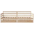 Lit de jour avec tiroirs sans matelas 90x200 cm bois massif