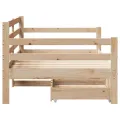 Lit de jour avec tiroirs sans matelas 90x200 cm bois massif