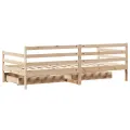 Lit de jour avec tiroirs sans matelas 90x200 cm bois massif