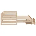 Lit de jour avec tiroirs sans matelas 90x200 cm bois massif