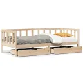 Lit de jour avec tiroirs sans matelas 90x200 cm bois massif