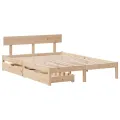 Cadre de lit sans matelas 140x200 cm bois massif de pin