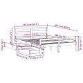 Cadre de lit sans matelas 140x200 cm bois massif de pin