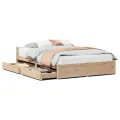 Cadre de lit sans matelas 120x200 cm bois de pin massif