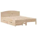 Cadre de lit sans matelas 120x200 cm bois de pin massif