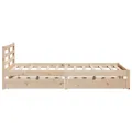 Cadre de lit sans matelas 140x200 cm bois massif de pin