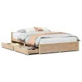 Cadre de lit sans matelas 150x200 cm bois de pin massif