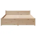 Cadre de lit sans matelas 150x200 cm bois de pin massif