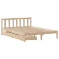Cadre de lit sans matelas 160x200 cm bois massif de pin
