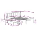 Cadre de lit sans matelas 160x200 cm bois massif de pin