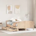 Cadre de lit sans matelas 140x200 cm bois massif de pin